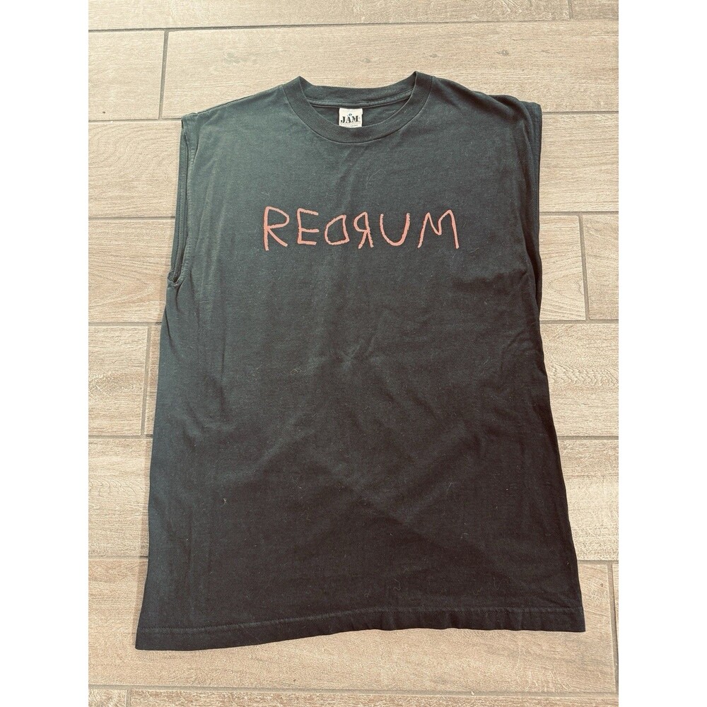 Vintage Stephen King Redrum Shinning JAM tag Black shirt adult Large HTF